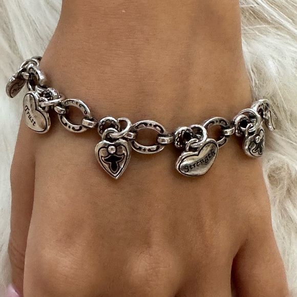 Brighton Jewelry - Brighton Silver Heart Charm Bracelet - Silver